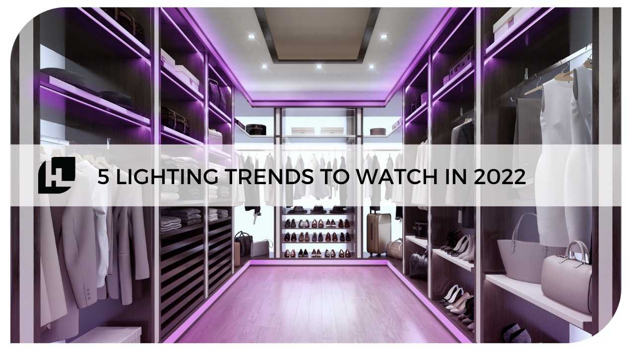 trendy LED light installation in room