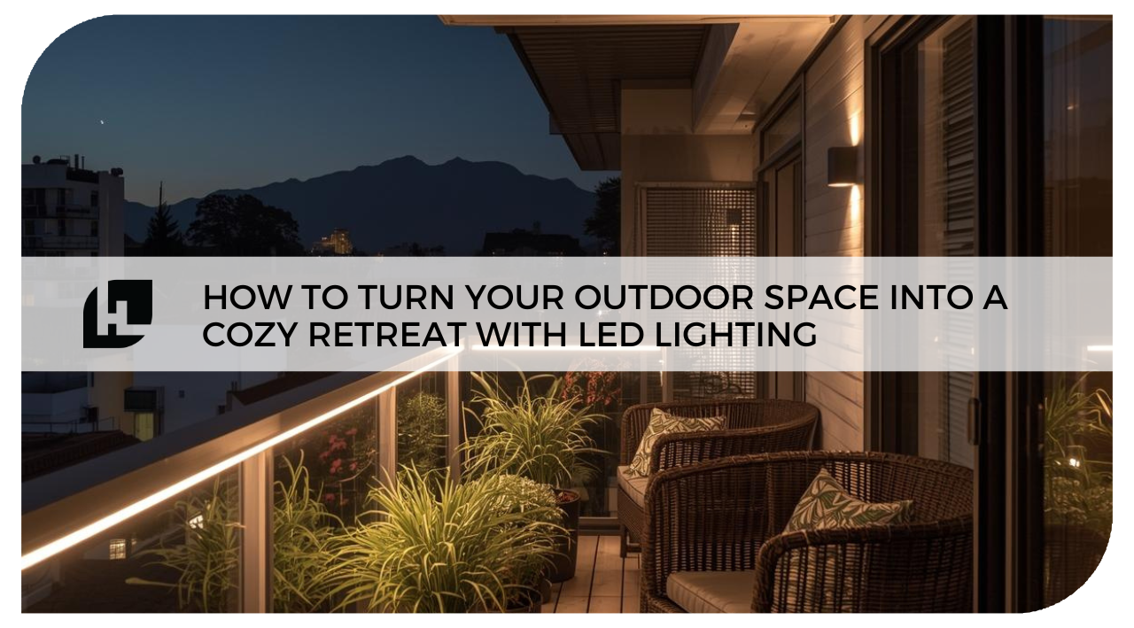 Outdoor Space with LED Lighting