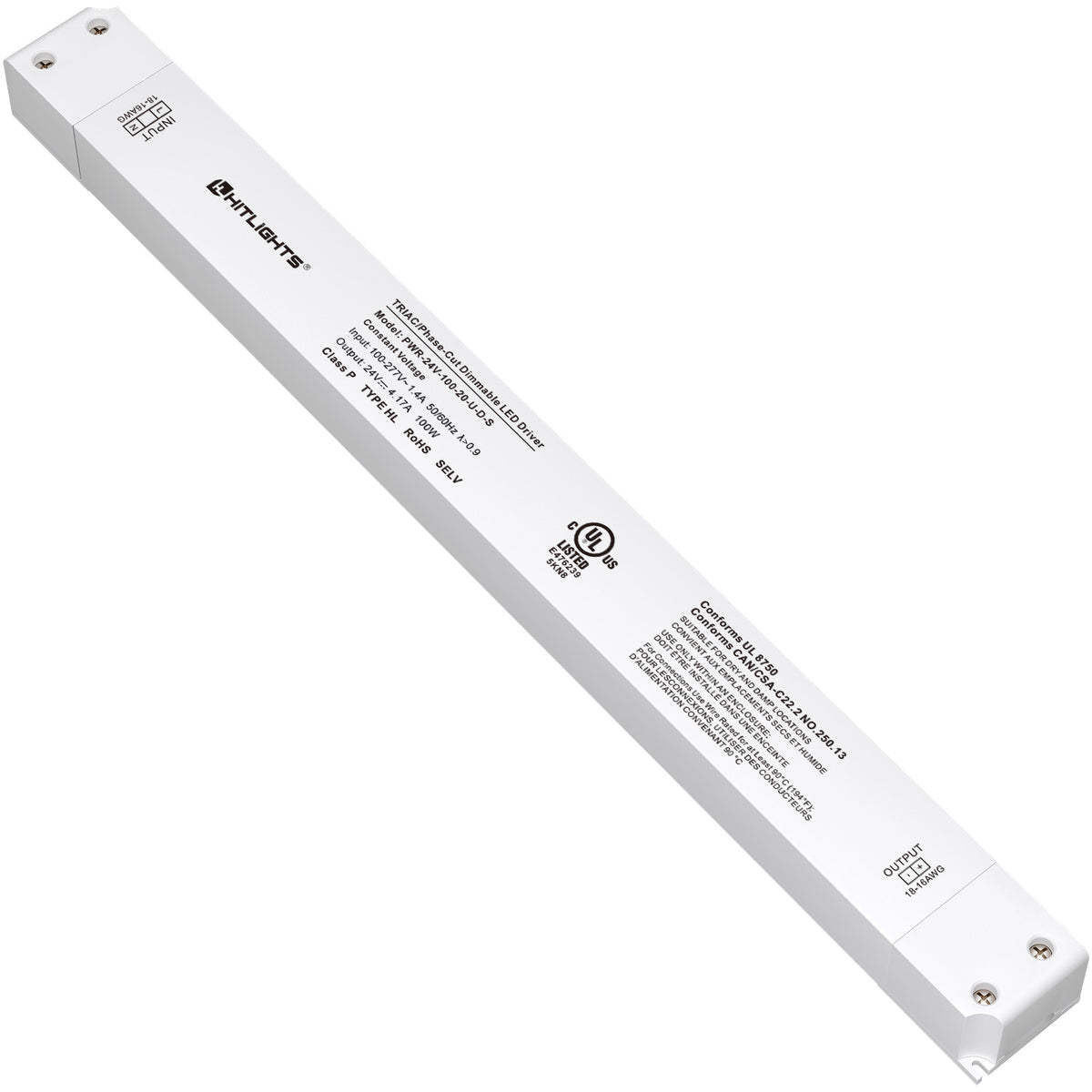 Controlador regulable de la serie S de 60 vatios (electrónico, UL) - 12 voltios