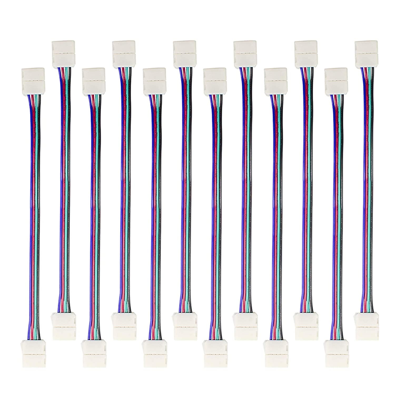 10mm 5050 Solderless LED Light Strip Connectors and Extensions RGB