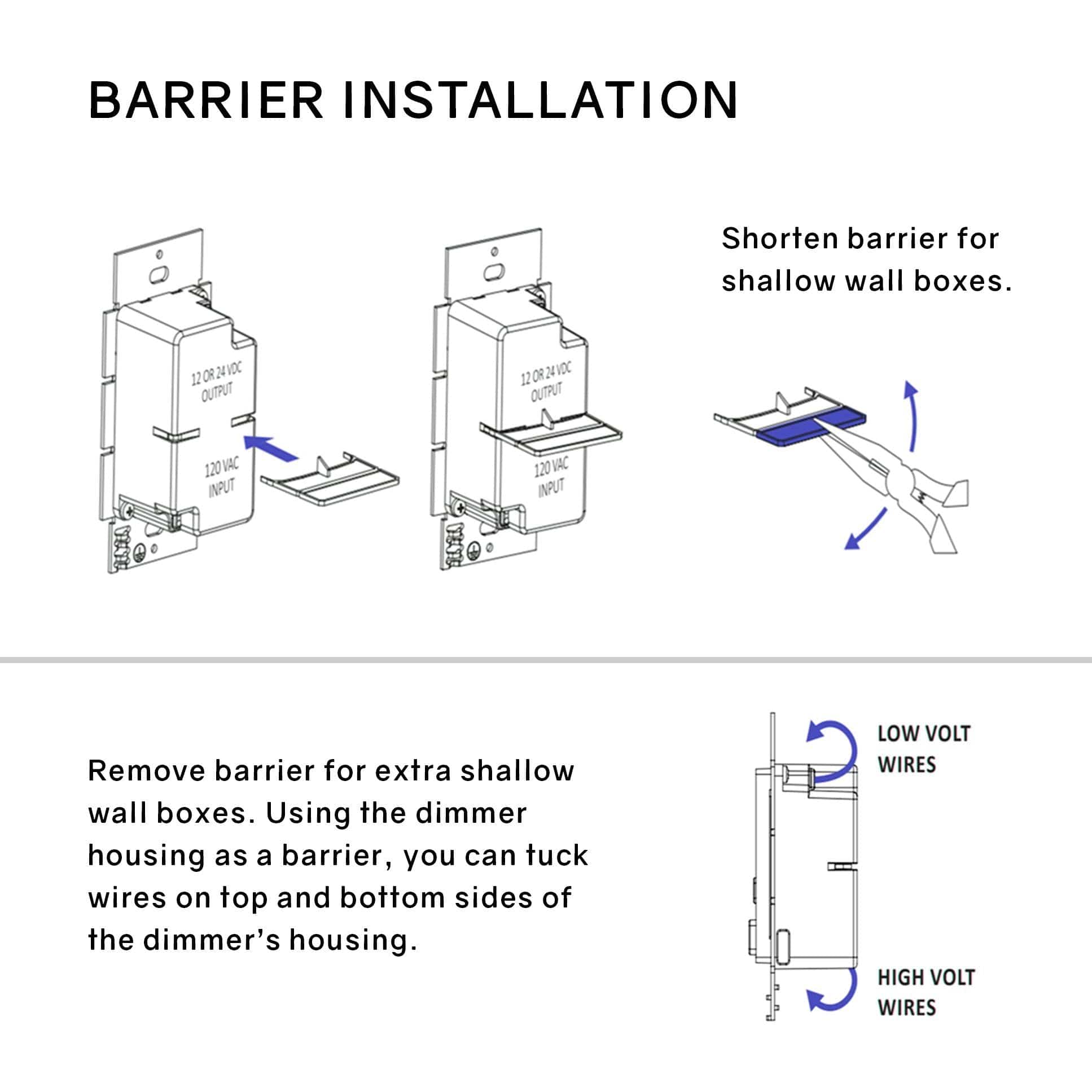 HitLights LED Light Strip Controllers and Dimmers 24 Volt EZDim® Driver and Dimmer Switch - 100 Watt