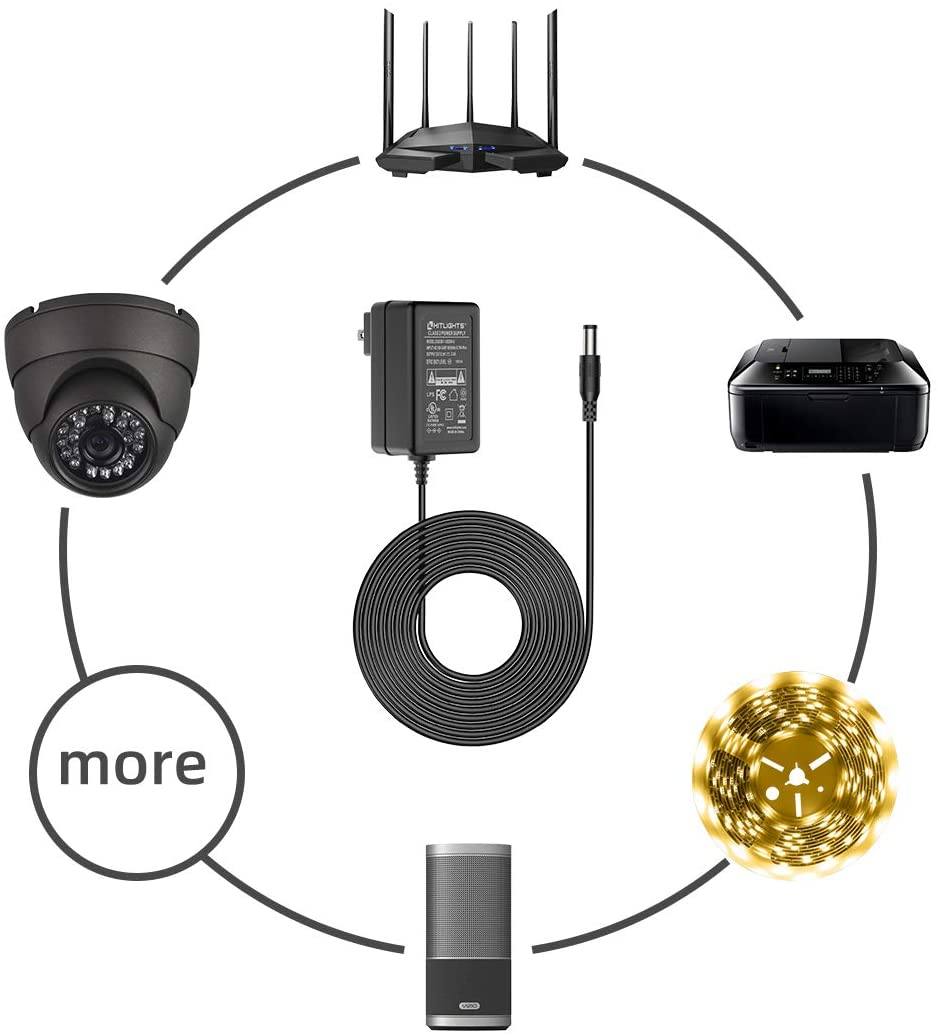 HitLights LED Light Strip Power Supplies and Batteries 24 Watt DC Power Supply (UL-Listed) - 12 Volt