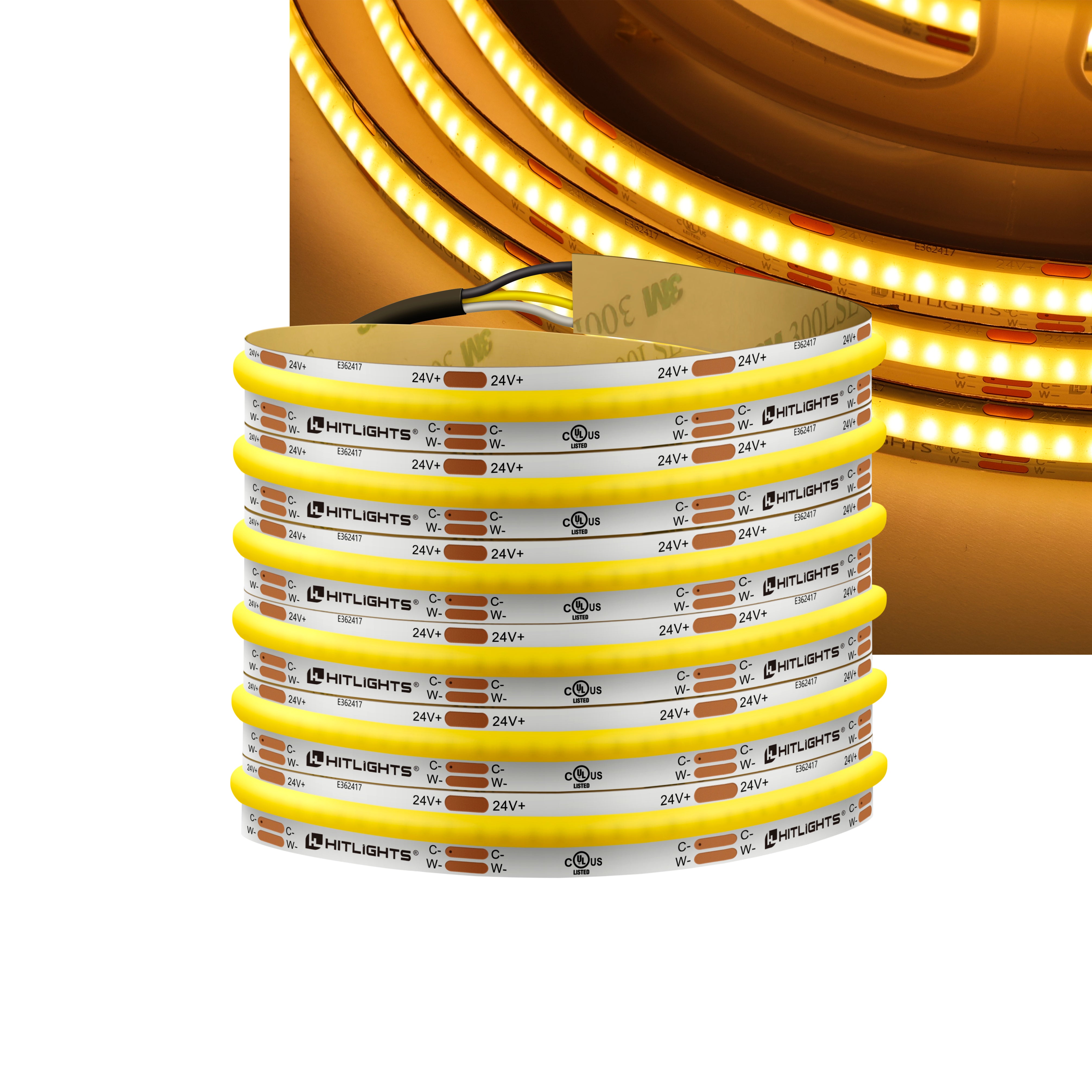 24V CCT COB LED Strip 16.4ft IP20 Indoor