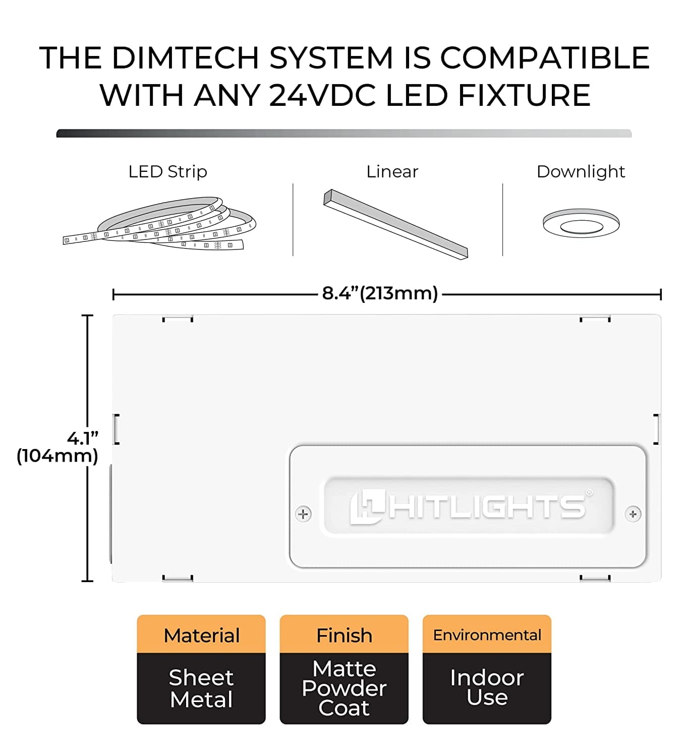 HitLights 24V/90W RF Dimmable UL Listed LED Driver