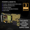 350 Watts DC Power Supply (High Output) - 12 Volt