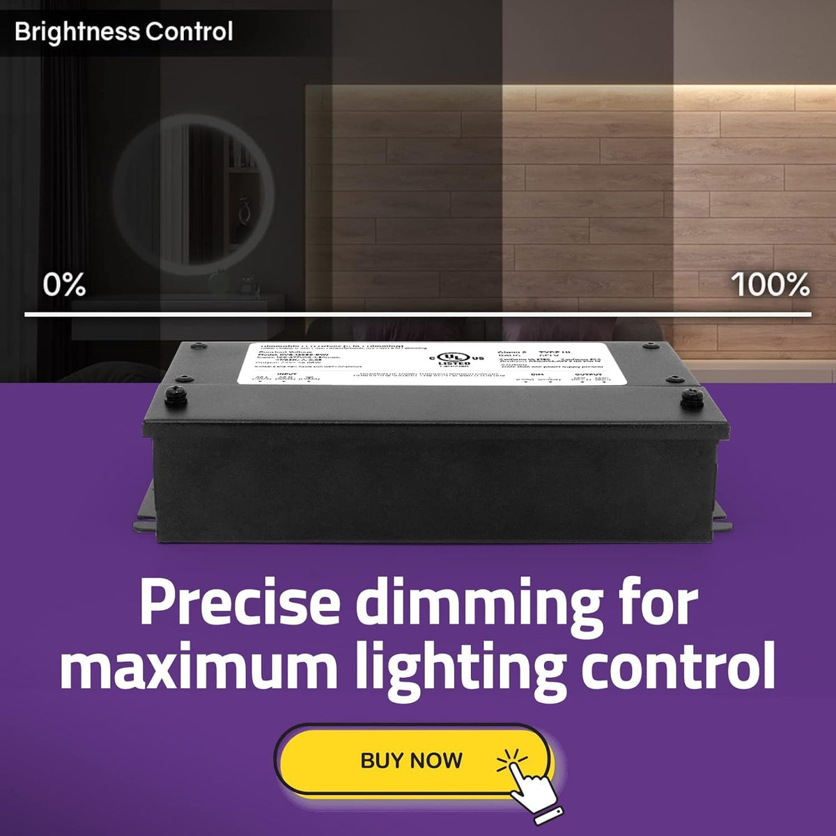24V LED Dimmable Driver 150W 5-in-1 Waterproof UL Listed