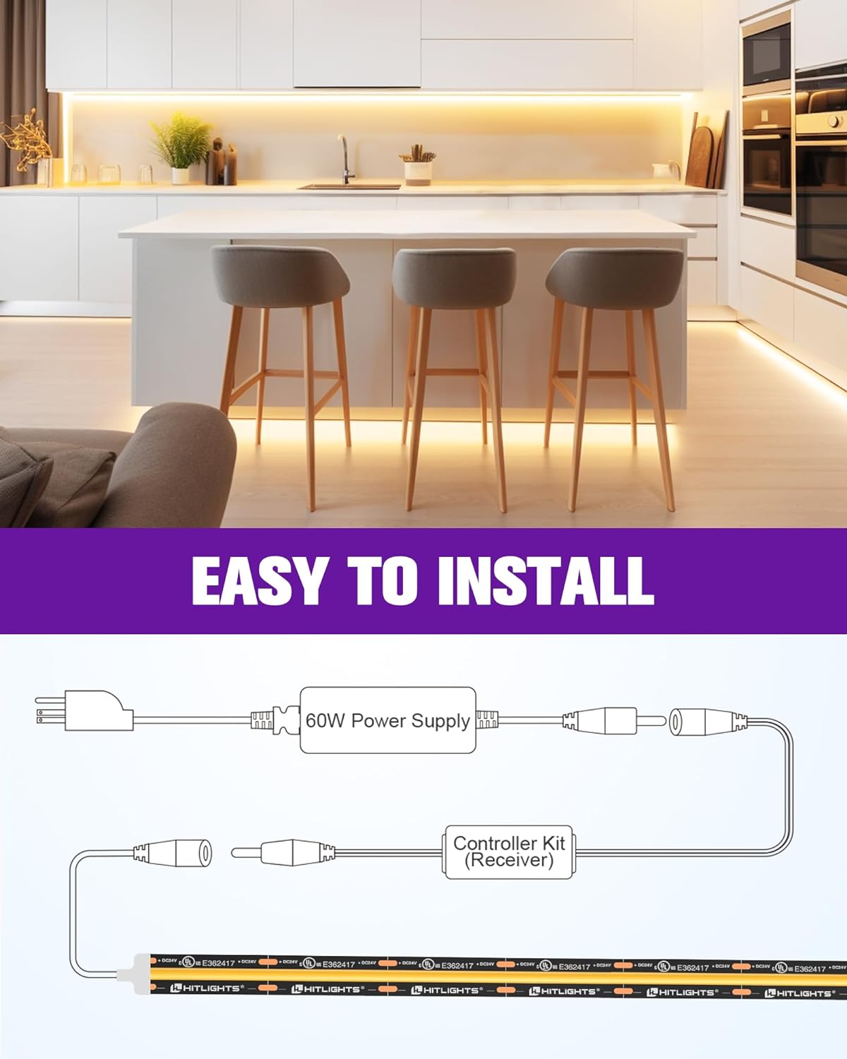 Premium 12V COB LED Strip Light Bundle