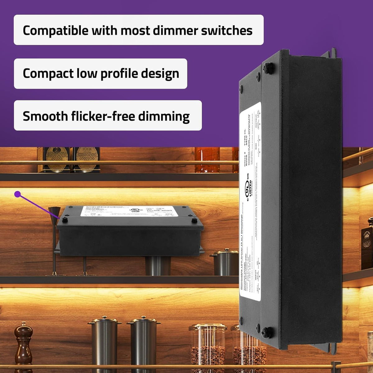 24V LED Dimmable Driver 120W 5-in-1 Waterproof UL Listed