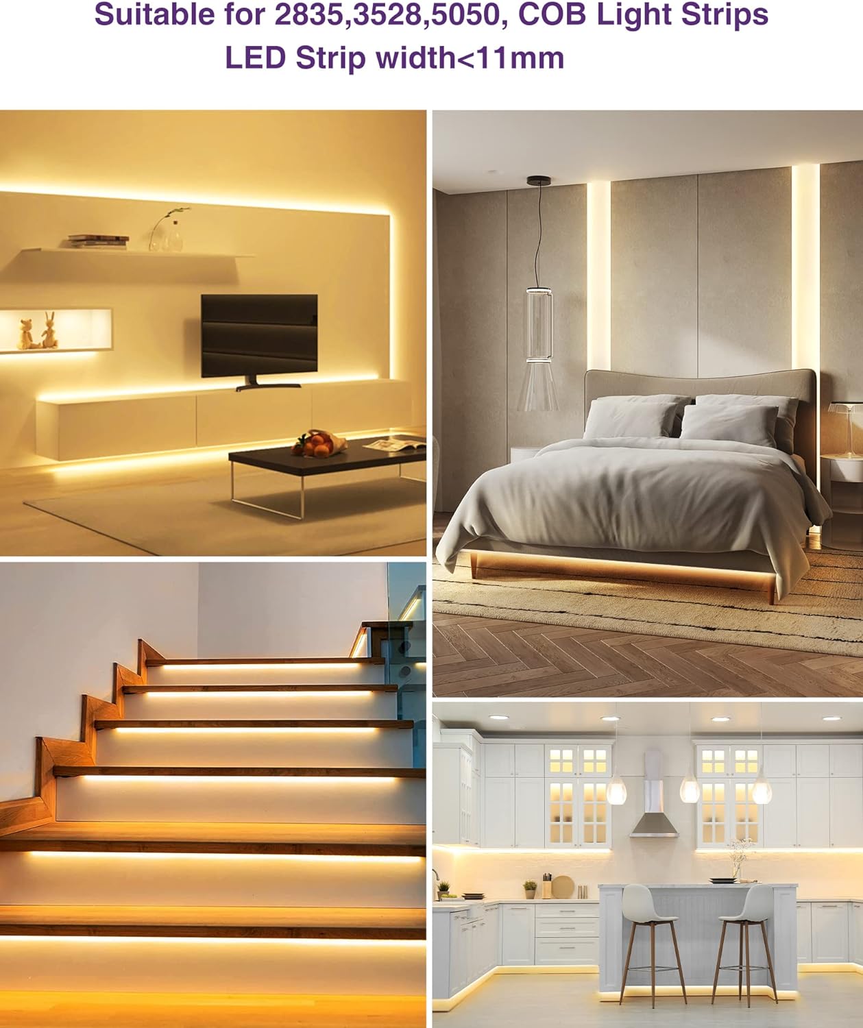 Nuevo canal de aluminio para montaje en superficie (paquete de 5)