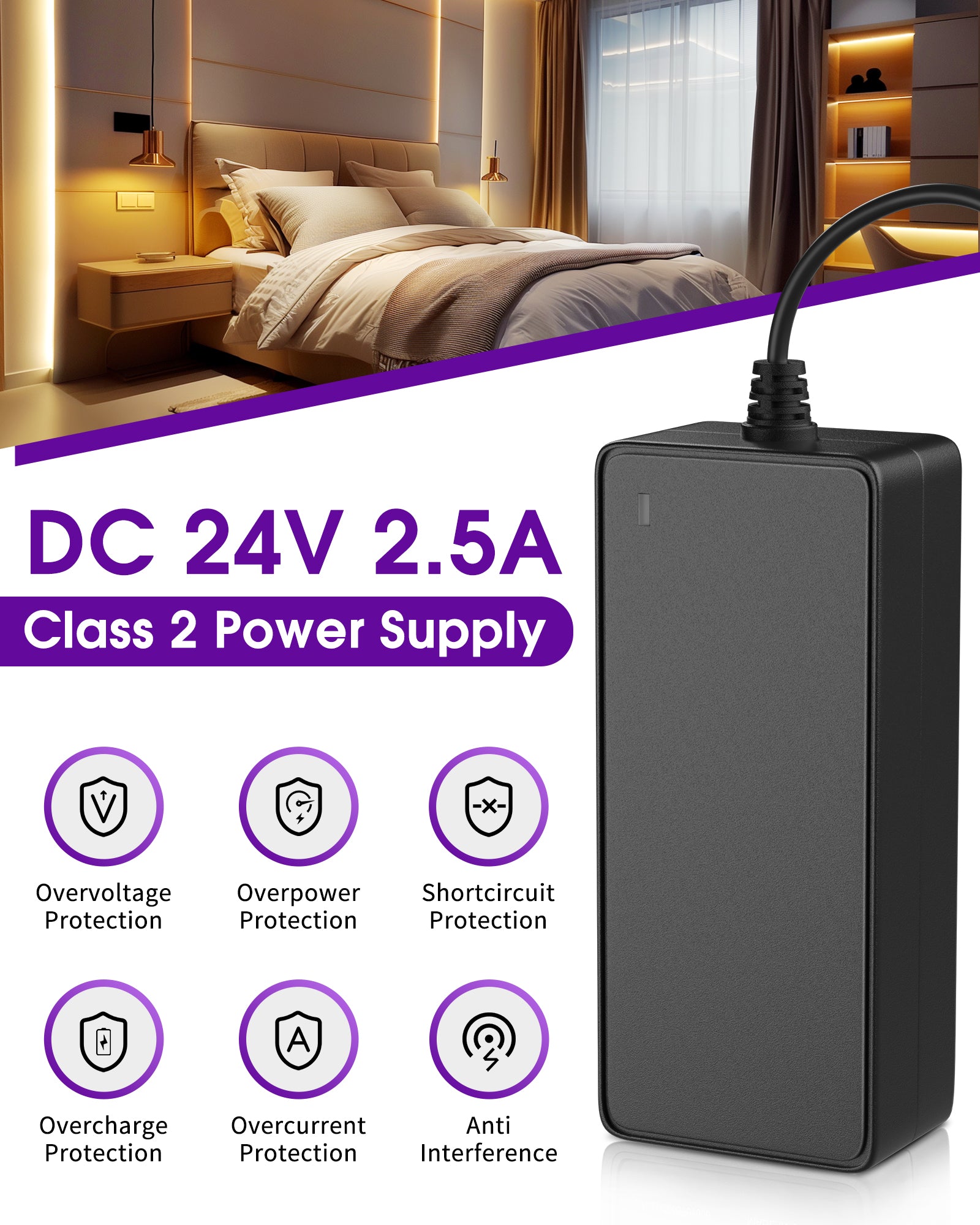 Power Supply Adapter 24V 60W
