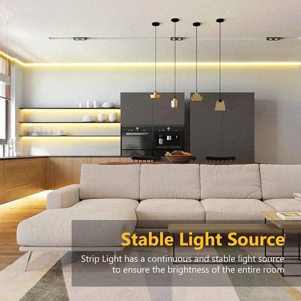 HitLights Single Color LED Light Strip Kit BEST SELLERS Bundle : Premium Luma5 LED Light Strip (Warm White), R110 Mini Single Color Remote Dimmer, 60 Watt DC Power Supply (UL-Listed) - 12 Volt