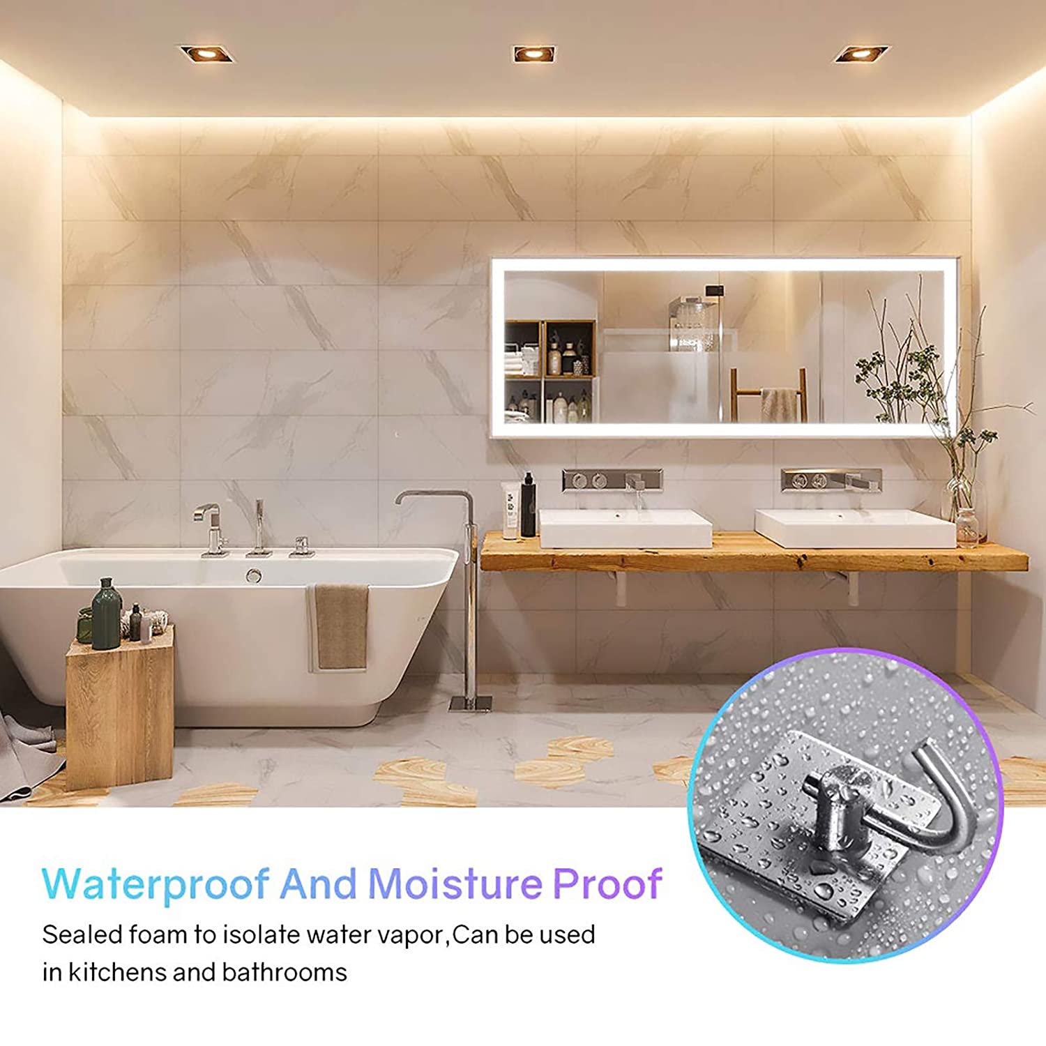 HitLights LED Light Strip Mounting Supplies Double Sided Mounting Tape, Heavy Duty, Waterproof, 16FT, Made of 3M VHB Tape