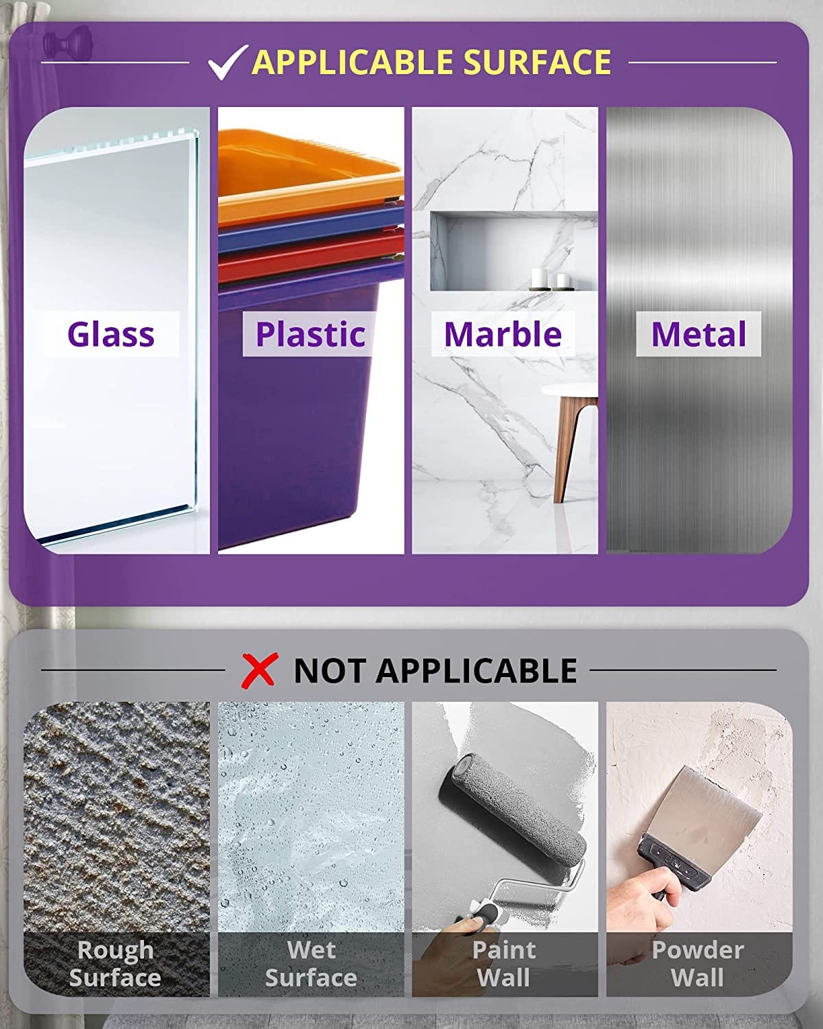 HitLights Double Sided Tape Heavy Duty, Clear Removable Mounting Tape (155in x 1in)