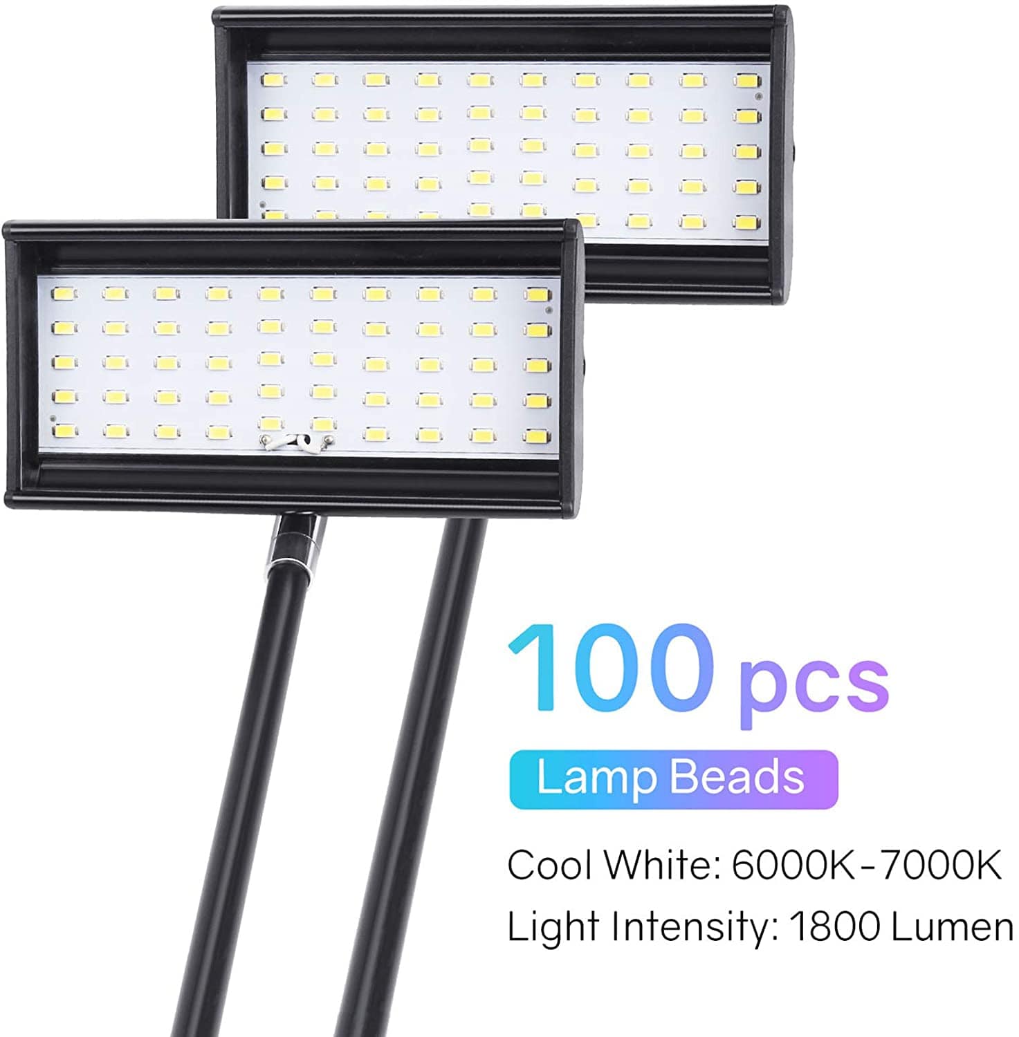 HitLights Tools & Home Improvement LED Arm Lights, Connectable LED Arm Lights 12V 21W 3600Lumen Cool White (2pcs Black)