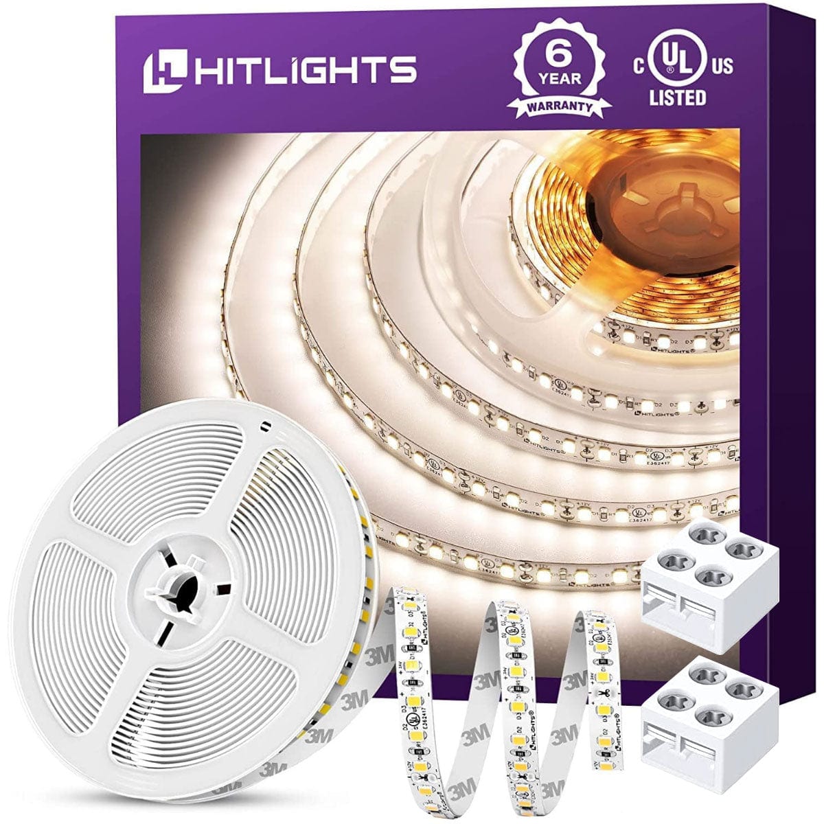 Premium 24V LED Light Strip, Single Color (UL-Listed) 26.2ft [IP-20]