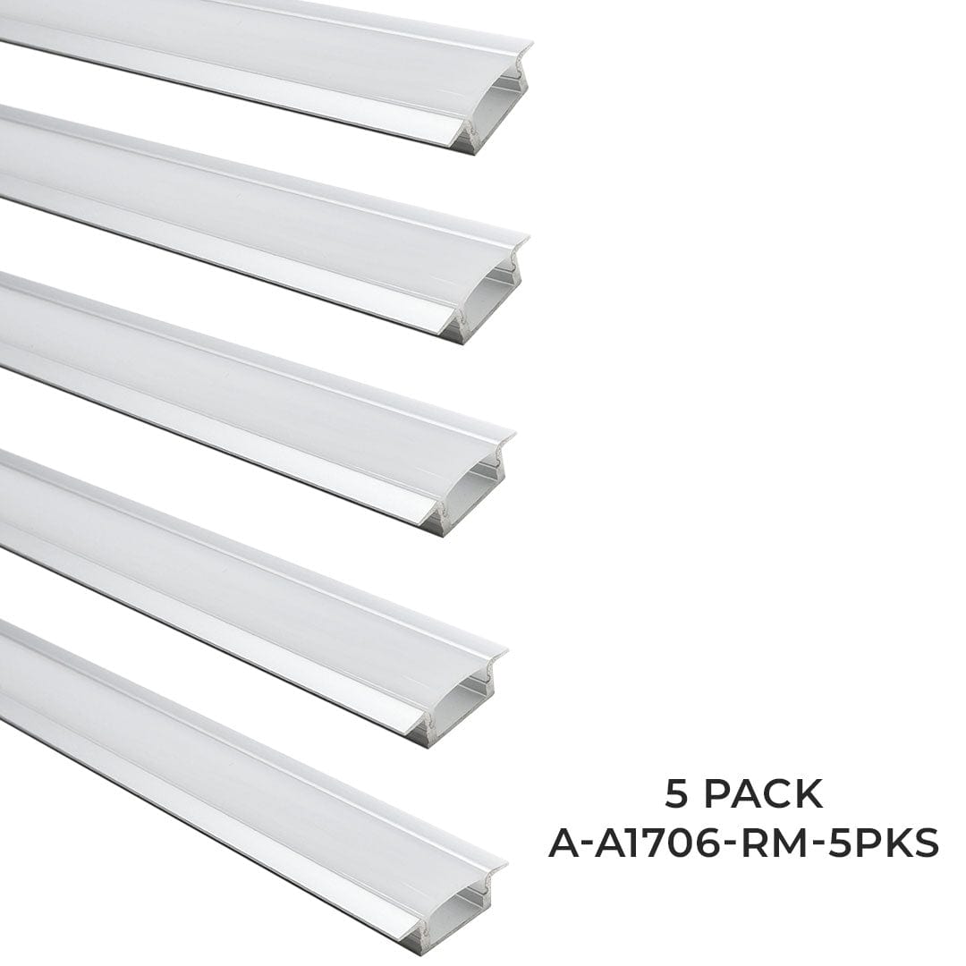 HitLights LED Light Strip Mounting Supplies Recessed Mounted Aluminum Mounting Channels (5pack)