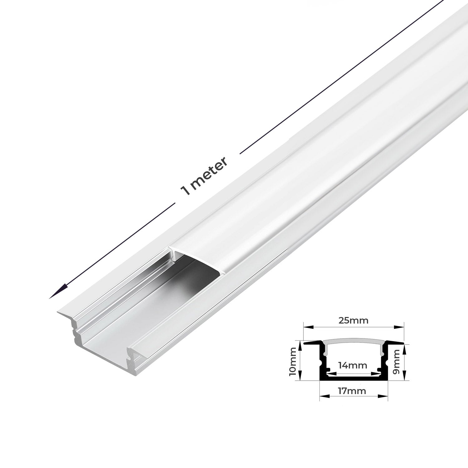 New Recessed Mounted Aluminum Channel (5pack)