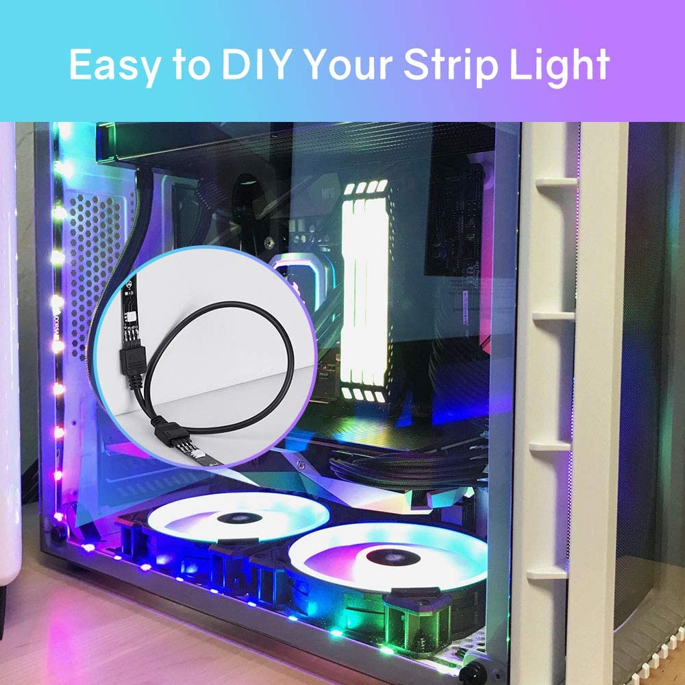 HitLights Tools & Home Improvement Weatherproof 4 Pre-Cut 12Inch/48Inch RGB LED Strips Eclipse Kit