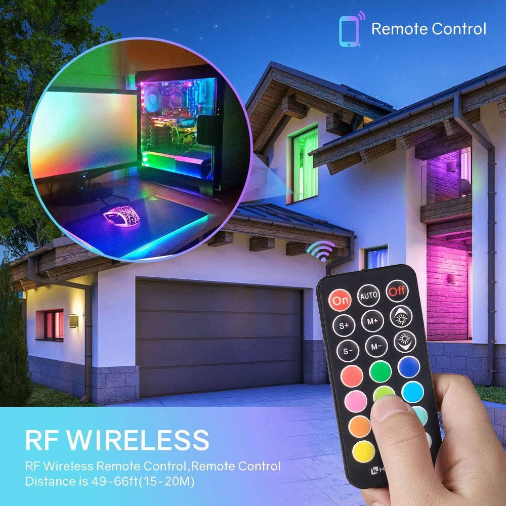 HitLights Tools & Home Improvement Weatherproof 4 Pre-Cut 12Inch/48Inch RGB LED Strips Eclipse Kit