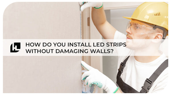 How do you install LED strips without damaging walls?