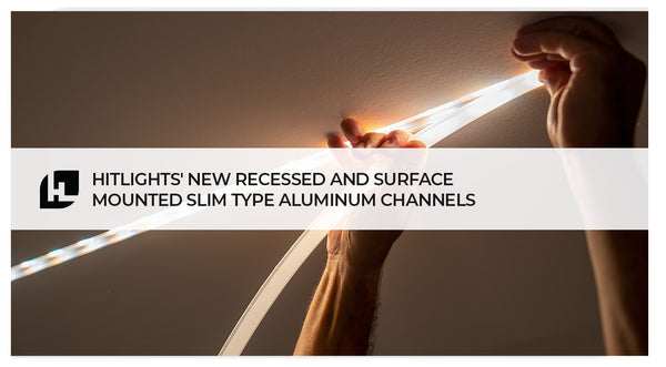 HitLights' Recessed and Surface Mounted Slim Type Aluminum Channels