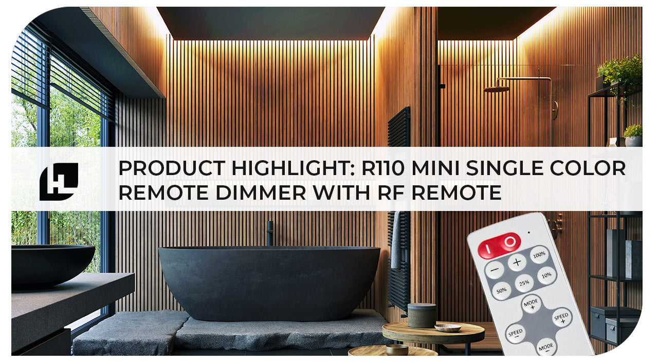 Product Highlight: R110 Mini Single Color Remote Dimmer with RF Remote
