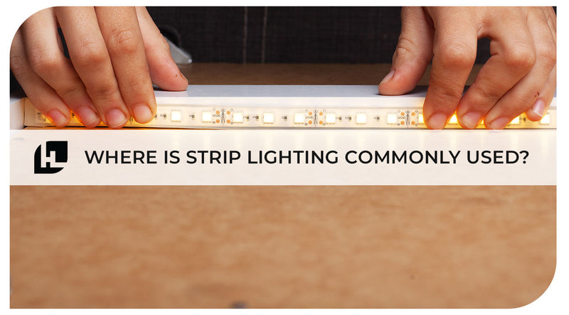 Where is LED strip lighting commonly used?