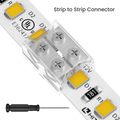 HitLights LED Light Strip Connectors and Accessories 12PCS of Strip to Strip 10mm with Screw driver 10mm 2 Pin Solderless Transparent Terminal Block LED Light Strip Connectors: Single Color (12 Pack)