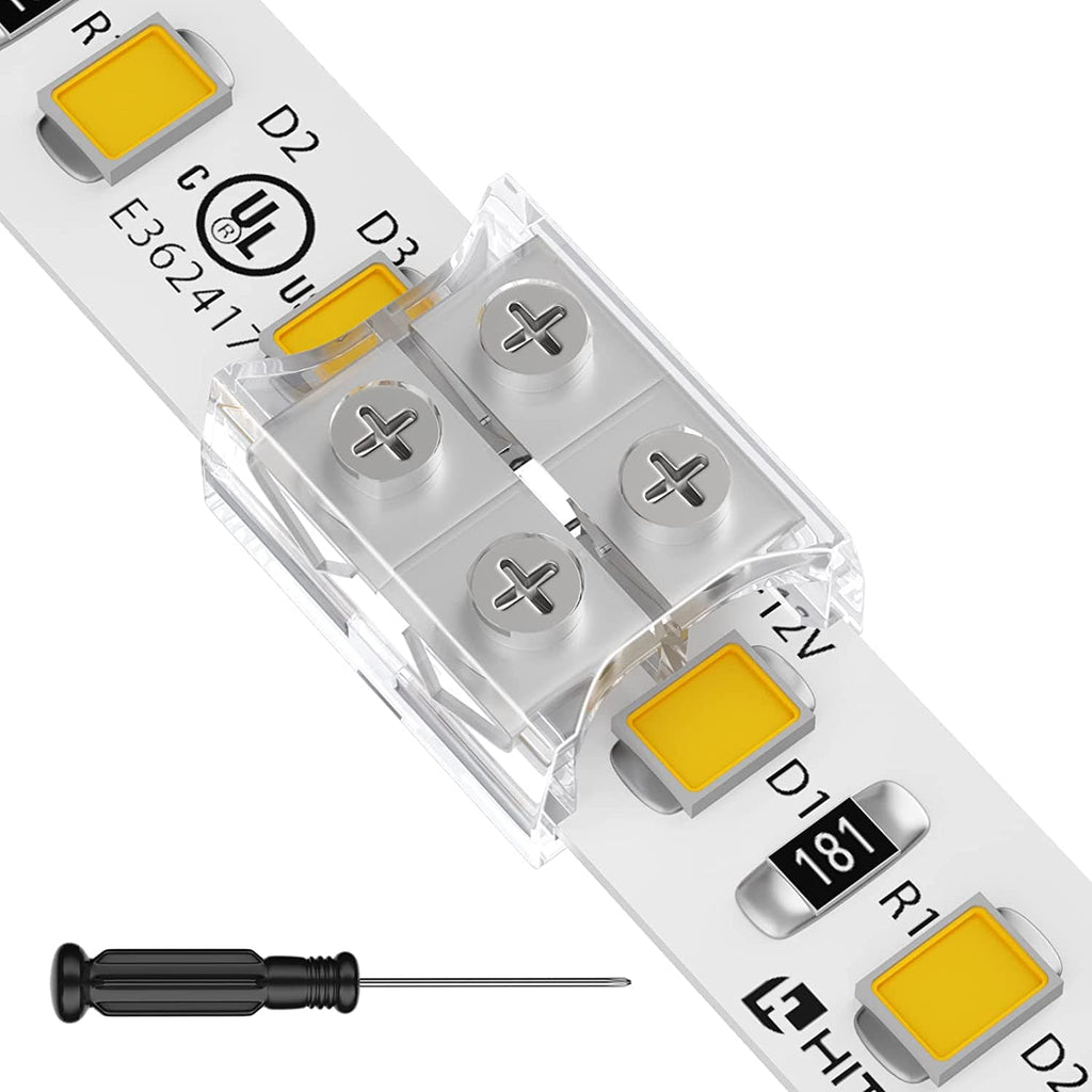 Led Loop Terminal 10mm 2 Pin Solderless Transparent Terminal Block LED Light Strip Conne
