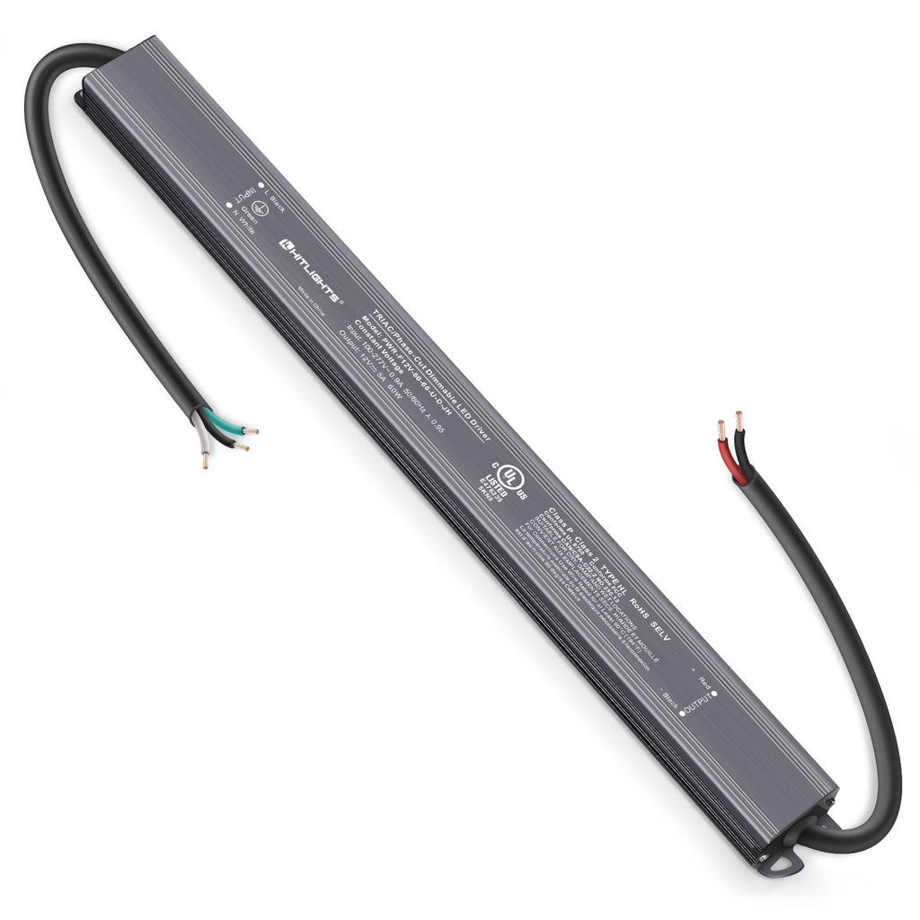 12V LED Dimmable Driver 60W Slim Waterproof UL Listed
