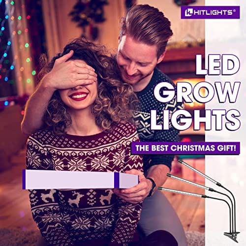 LED Grow Lights, HitLights Full Spectrum Plant Grow Light Strips for Indoor Plants with Auto ON & Off Timer, 96 LEDs, 10 Dimmable Levels Sunlike Grow Lamp for Gardening Hydroponics Succulent
