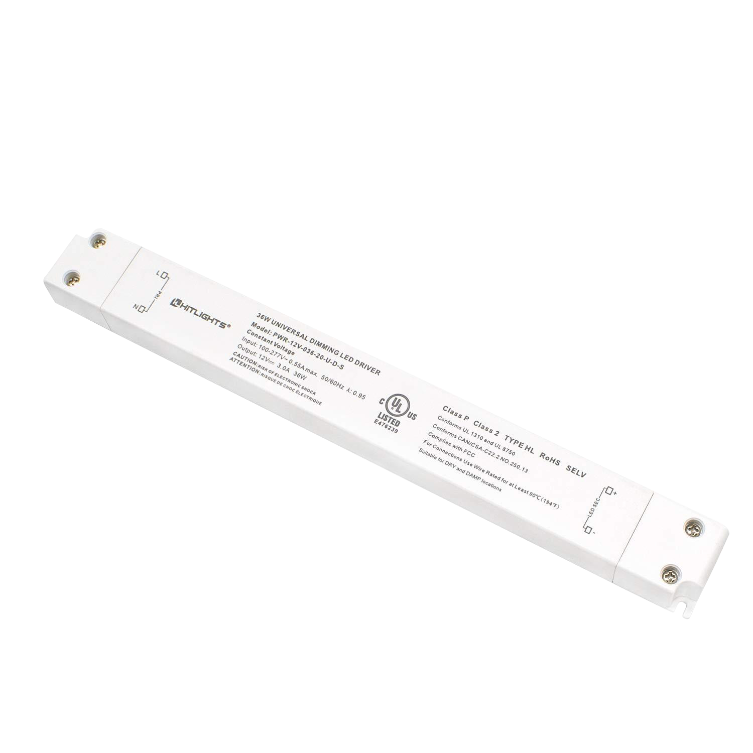 Controlador regulable de la serie S de 100 vatios (electrónico, UL) - 12 voltios