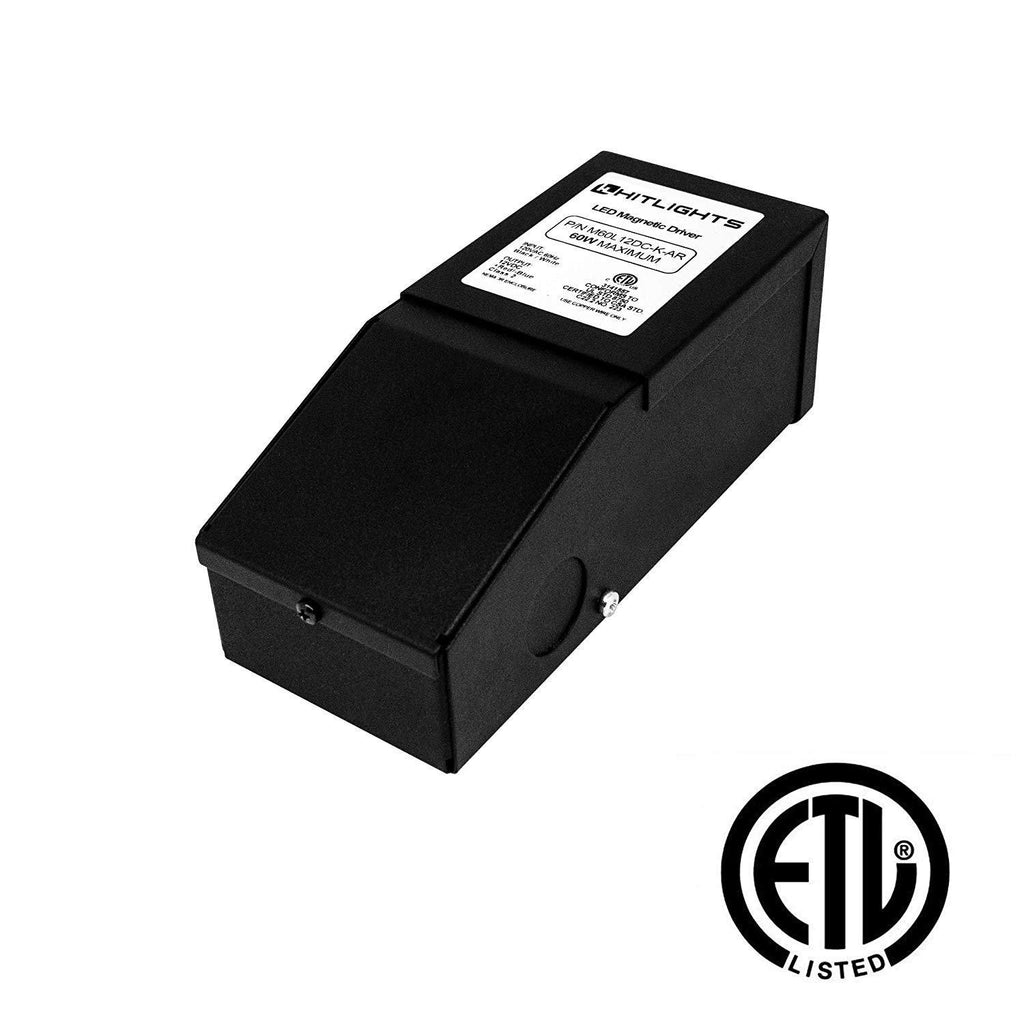 12V LED Dimmable Driver 60W Magnetic ETL Class 2 USA