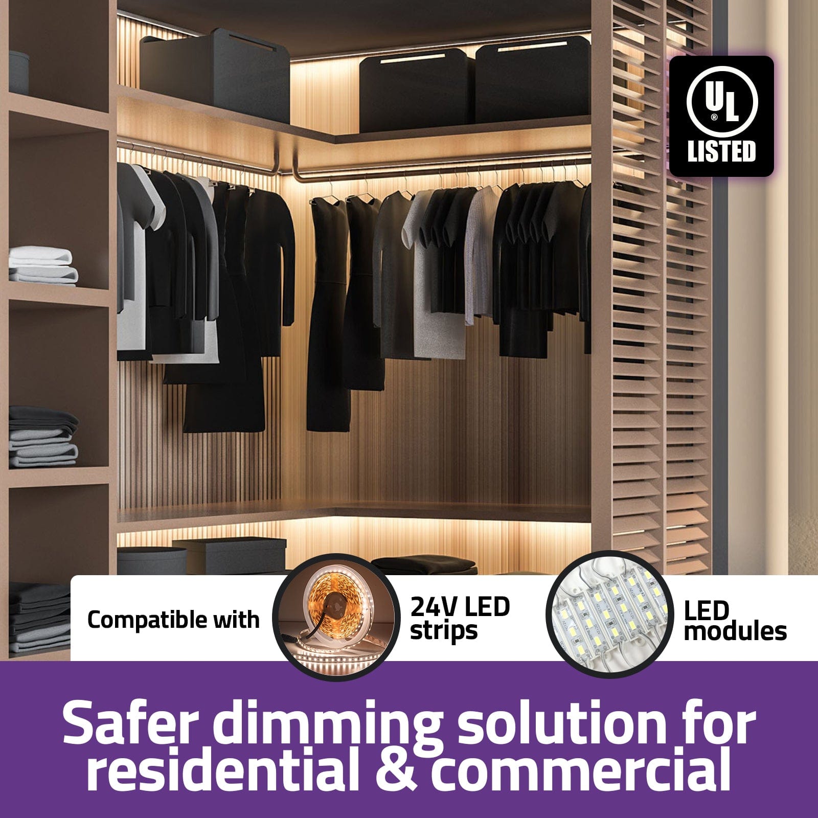 HitLights 60W LED Dimmable Driver (Electronic, UL Listed) - 24 Volt