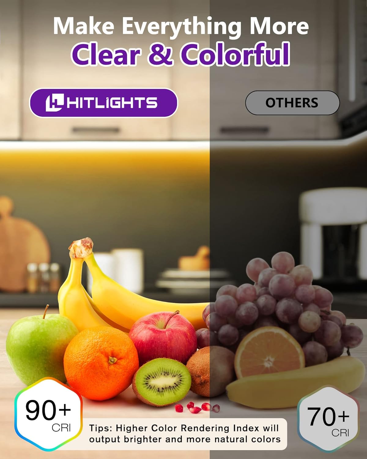 Tira de luces LED COB de 24 V de primera calidad, de un solo color (certificada por UL), 32 pies [IP-30]