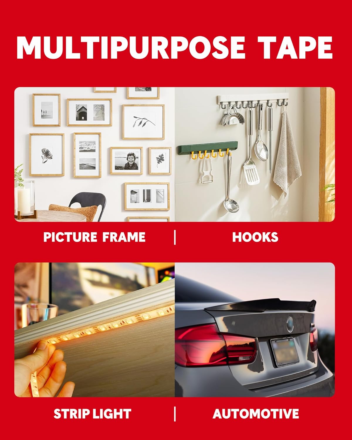 HitLights Double Sided Tape Heavy Duty, Waterproof Adhesive Mounting Tape