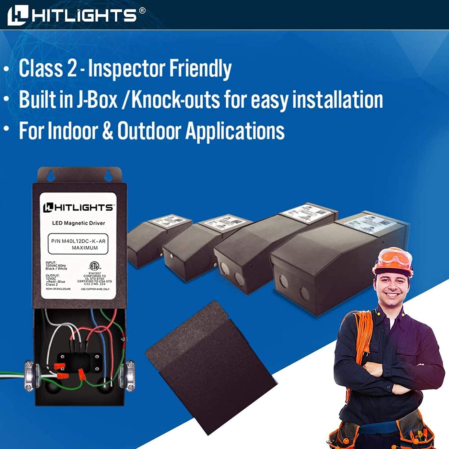 60 Watt M-Series Dimmable Driver (Magnetic, ETL, USA Assembled) - 24 Volt