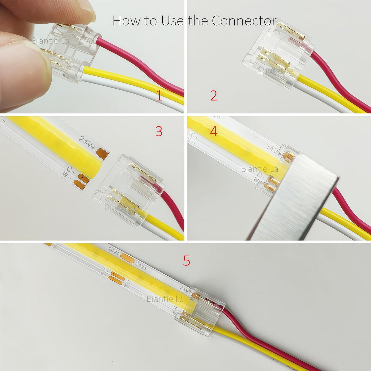 10mm 3-Pin, CCT LED Crimp Type Connectors (12 pack)