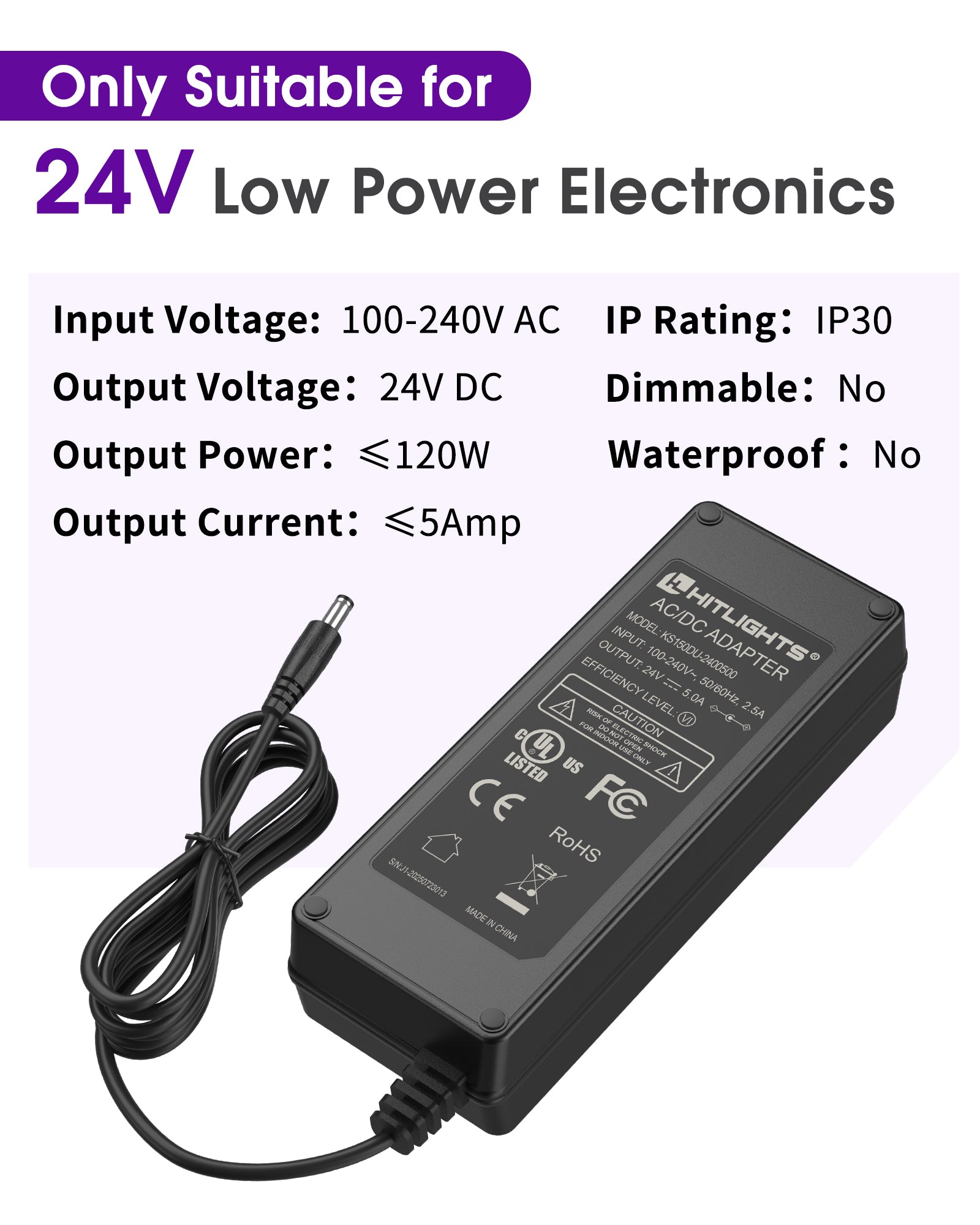 Power Supply Adapter - 24V 120W