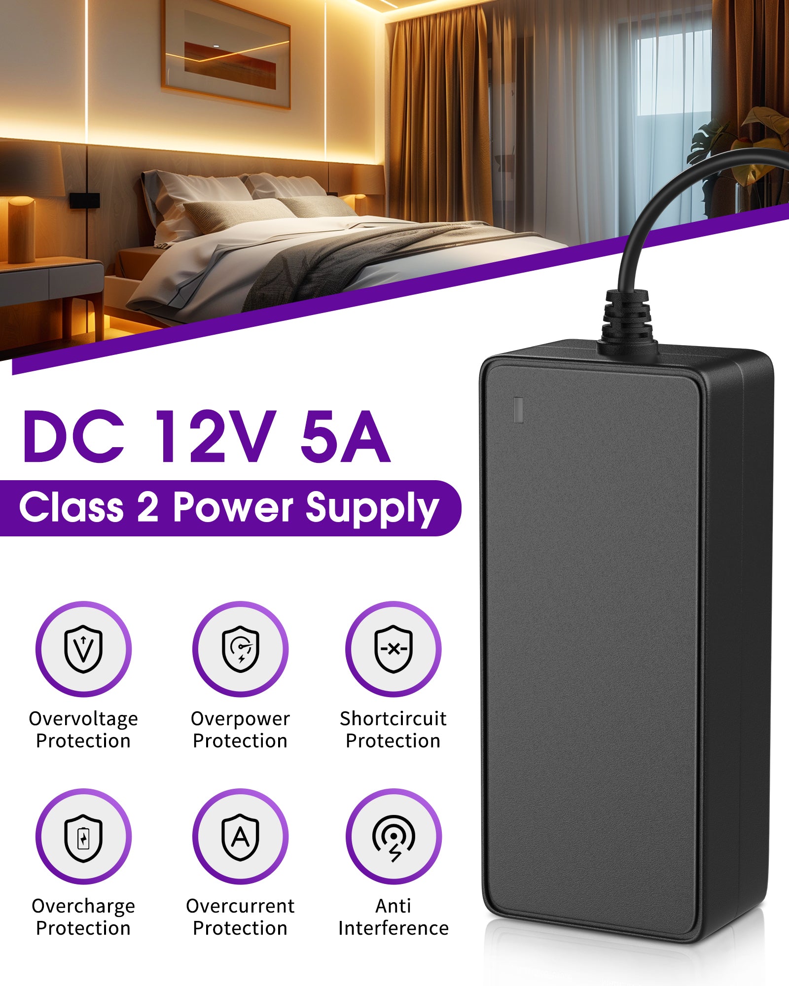 Power Supply Adapter 12V 60W 