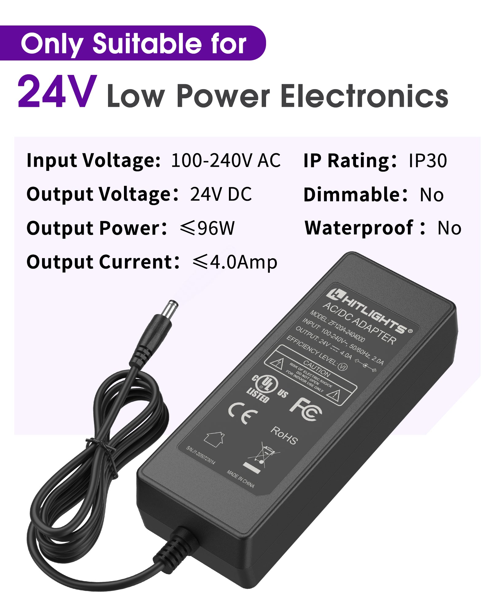 Power Supply Adapter 24V 96W