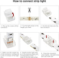 10mm 4 Pin RGB Strip-to-Strip or Strip-to-Wire LED Connectors (12 Pack)