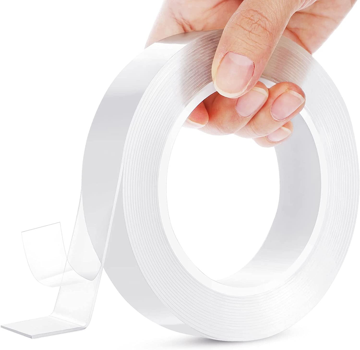 HitLights Double Sided Tape Heavy Duty, Clear Removable Mounting Tape (155in x 1in)