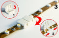 HitLights LED Light Strip Connectors and Accessories Gapless (10 Pack) 8mm Solderless LED Light Strip Connector : Single Color
