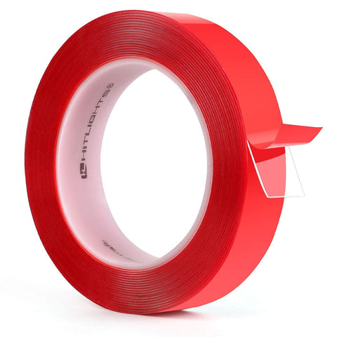 HitLights Double Sided Tape, Transparent Mounting Tape, Heavy Duty  Waterproof Clear Tape, 16ft
