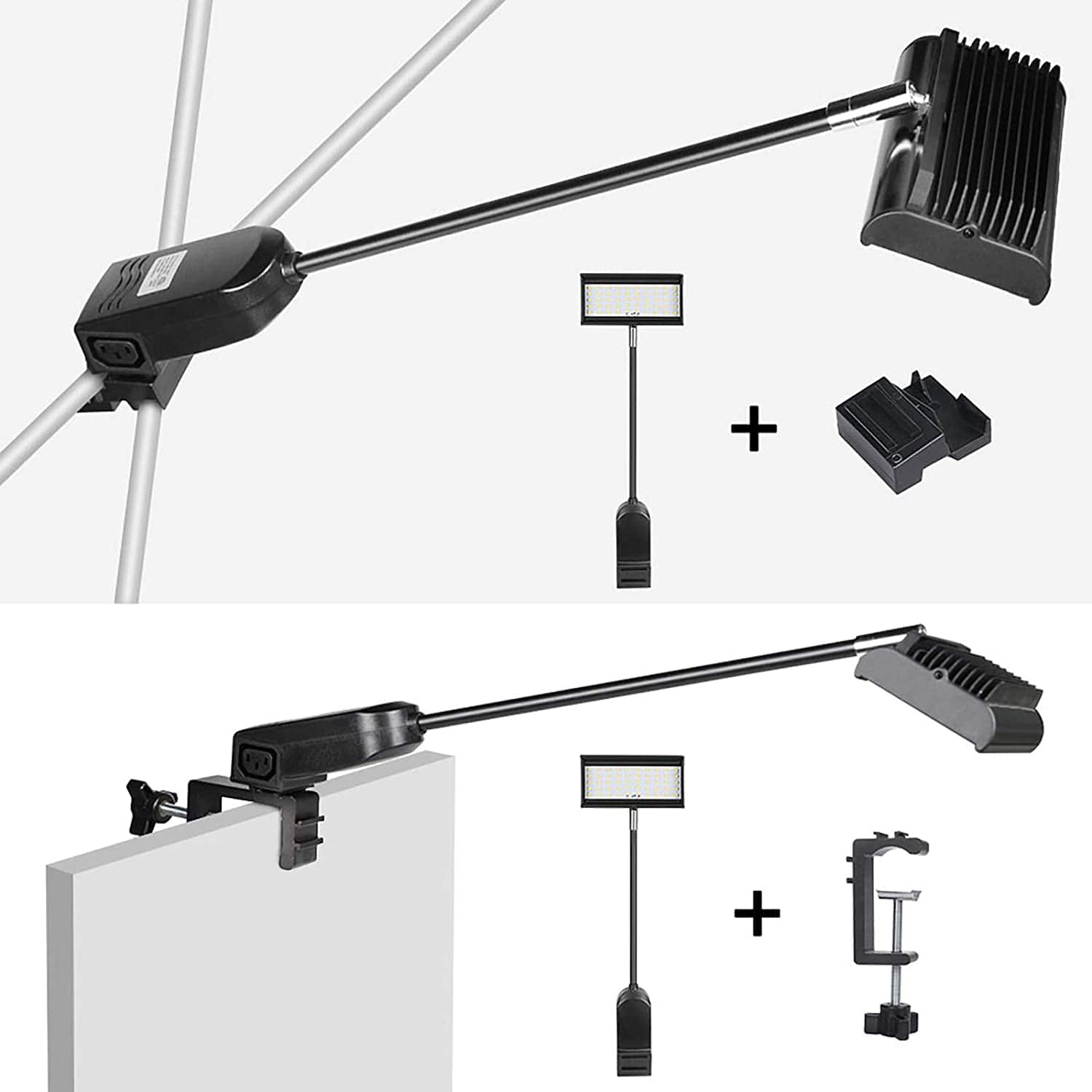 HitLights Tools & Home Improvement LED Arm Lights, Connectable LED Arm Lights 12V 21W 3600Lumen Cool White (2pcs Black)
