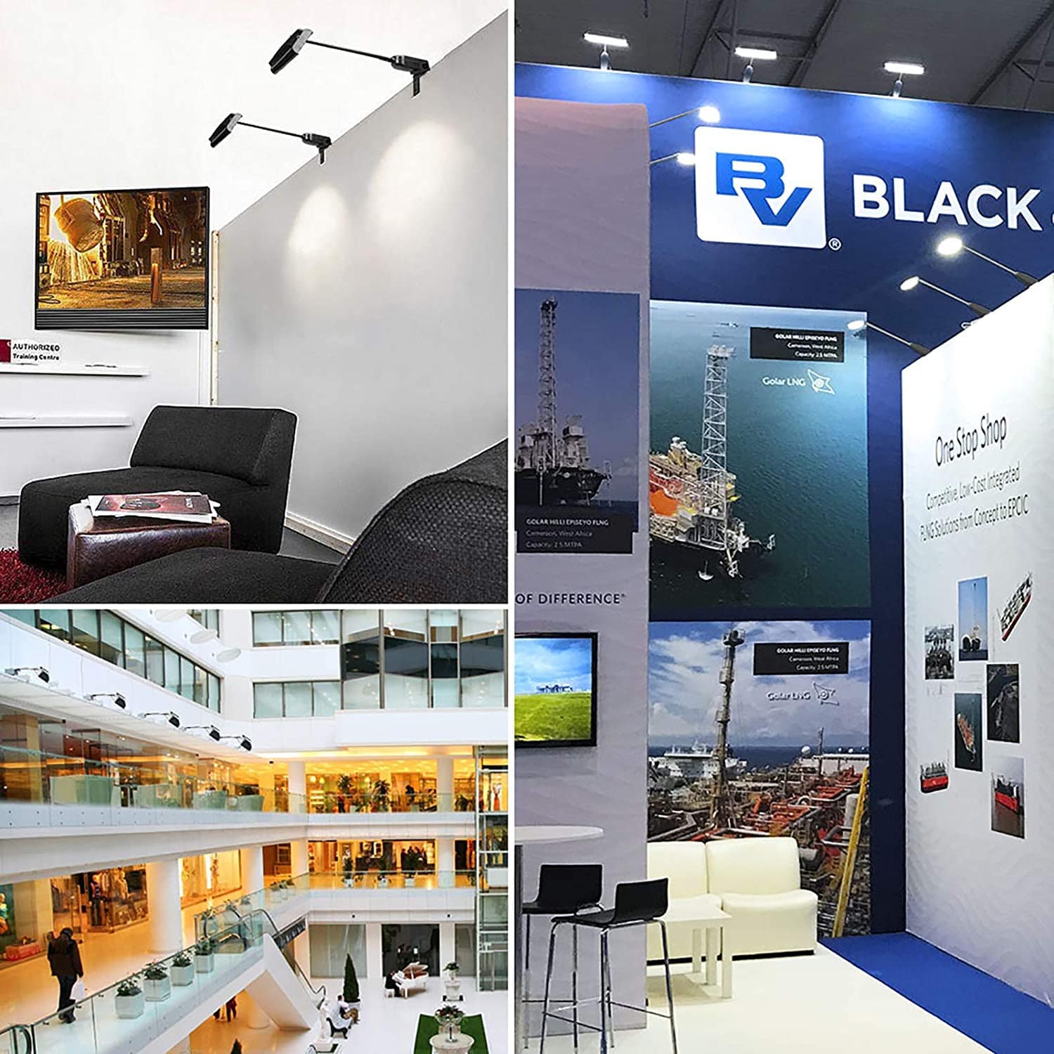 HitLights Tools & Home Improvement LED Arm Lights, Connectable LED Arm Lights 12V 21W 3600Lumen Cool White (2pcs Black)