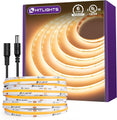 HitLights Single Color LED Light Strips Soft White 2700K Premium 24V COB LED Strip Light, Single Color (UL-Listed) 16.4ft [IP-30]
