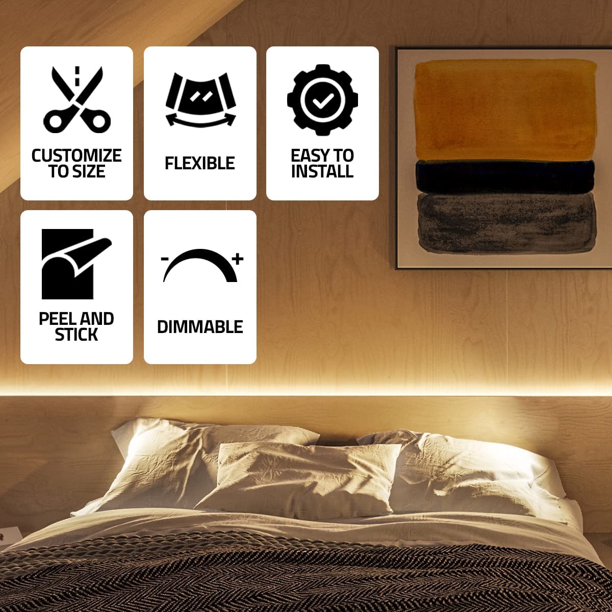 HitLights Premium 24V LED Light Strip, Single Color (UL-Listed) 26.2ft [IP-20]