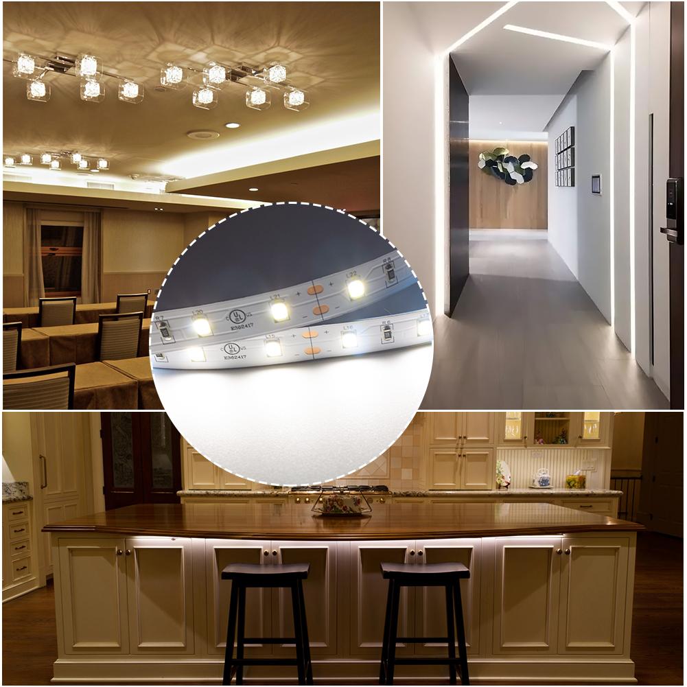 HitLights Single Color LED Light Strips Premium Luma20 (2835) LED Light Strip, Single Color (UL-Listed) 10 Feet - Standard Density [IP-30]